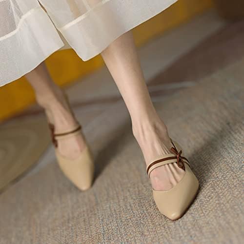 Sapatos planos femininos sapatos de queda para mulheres sapatos casuais outono e inverno moda confortável cor sólida cor de arco simples