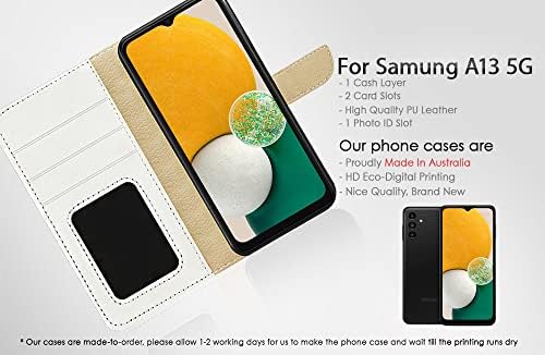 Para a Samsung A13, para o Samsung Galaxy A13 5G / 4G, capa de capa de carteira de flip de flip, A24490 Elvis Presley 24490