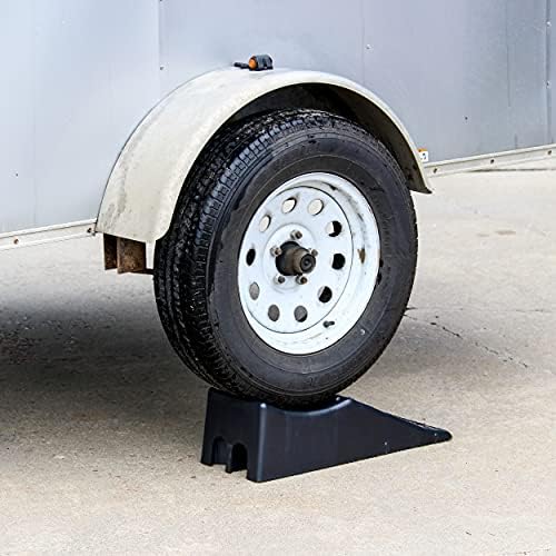 Rampa de roda em tandem de bisupply - 5,5 polegadas de elevação do pneu Rampa de pneu furado RV pneu, rampa portátil côncavo,