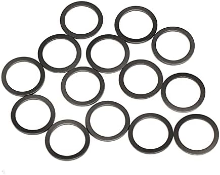 105pcs de 6 mm de diâmetro externo arruela a junta preta grafite de nylon arruelas de plástico de anel círculo ultrafino bloco plano