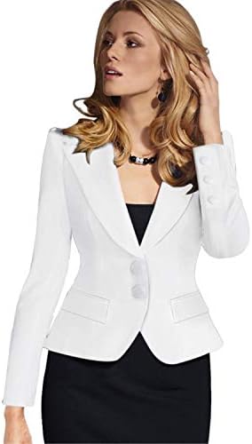 Andongnywell Women Slim Two Buckle Buckle Business Jacket Office Office Ladies Terne O Outwear Casat sobretudo