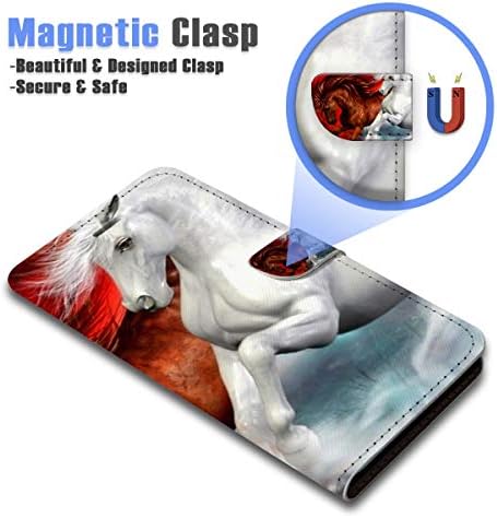 Para iPhone 11 Pro Max, capa de capa de carteira de flip de flip, A21141 White Horse