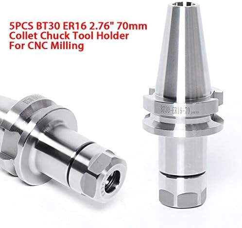 5PCS BT30 ER16 CHUCK TOOLTER TOOLTER, 2,76 70mm CNC Portador de moagem Chucks para perfuração e moagem