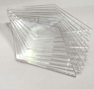 DIY4U Folha transparente de acrílico transparente de plexiglasse de 4 mm 12 polegadas x 12 polegadas Projetos de bricolage - pacote
