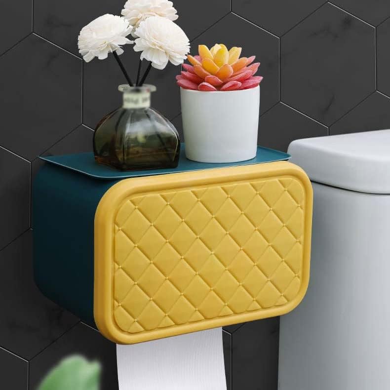 Slsfjlkj Multifunction Papel Hotorizador de papel higiênico à prova d'água Caixa de armazenamento da parede Acessórios para banheiros da montagem de parede Acessórios para banheiros