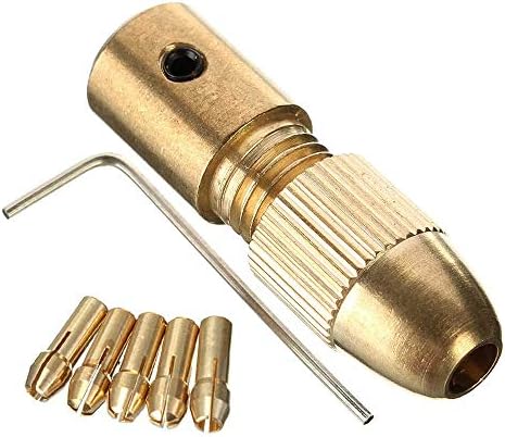 Eyech 3 conjuntos 0,5-3mm Pequeno perfuração elétrica Bit Brass Chuck Chuck Conjunto de mini-broca de torção com allen chaves
