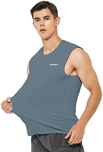 Demozu Men's Men sem mangas Camisa de natação