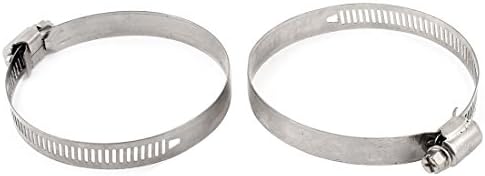 Aexit 2pcs 12mm Grampos de largura Anel de anel de anel de anel inoxidável de aço