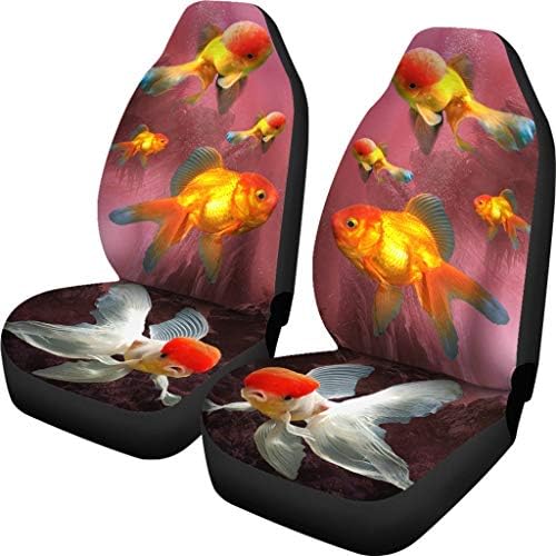 Great Breed Store Oranda Fish Print Car Seat Covers