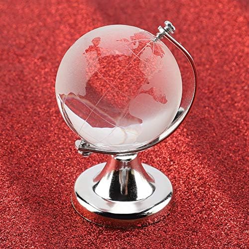 Bola de cristal de Globe World Globe, Mini Globo de vidro Clear Desk Sphere Displa