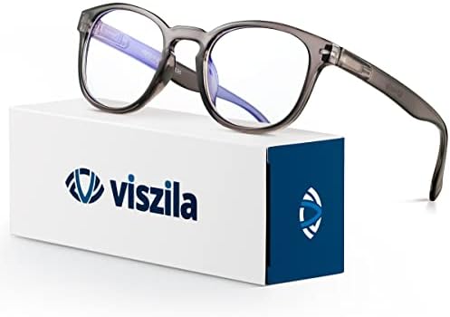 Viszila Premium redondo óculos de bloqueio de luz azul para mulheres/homens - óculos de computador para evitar tensão durante os jogos,