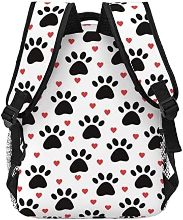 Rosihode Dog Paw Print Backpack, Fashion Travel Hucking Camping Daypack Computer Backpacks Bookbag For Men Women