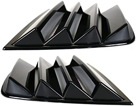 Ikon Motorsports, Window Luver Compatível com 2011-2023 Dodge Charger, estilo v1 Gloss Black Window Vents Guards Grãos