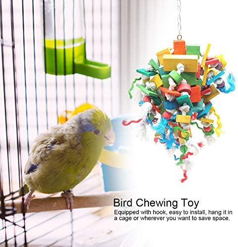 3pcs pássaro pendurado em corda colorida haste fosco escada balanço papagaio mordendo o kit de brinquedos para acessórios