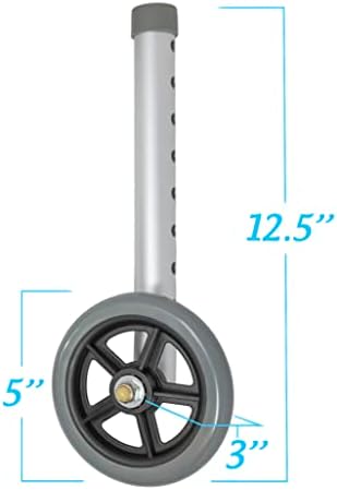 Walker Wheel Kit: rodas esportivas de 5 polegadas e tampas de deslizamento grátis