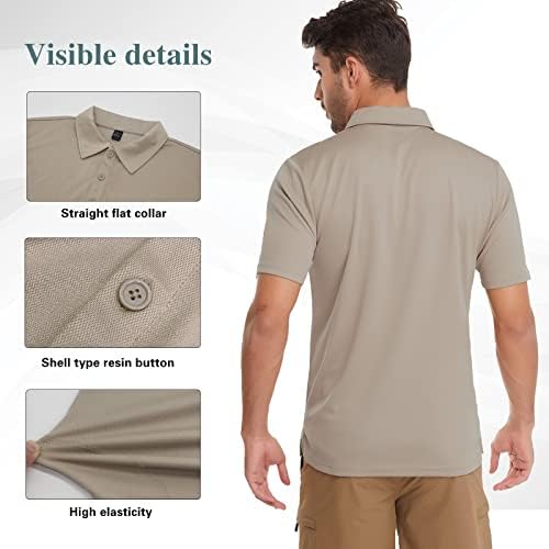 Conheça camisas pólo para homens camisas de golfe rápida seca de manga curta camisa tática de colarinho camiseta de tênis wicking
