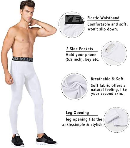 Calça de compressão masculina wragcfm trepings atléticos de academia com bolsos esportes yoga executa