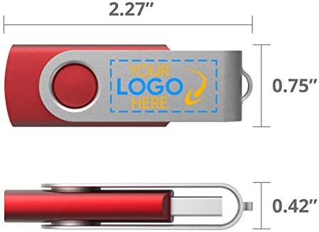 Unidades flash USB personalizadas personalizadas mais de 30 combos de cores e logotipo em 2 sides - montados nos EUA - Memória