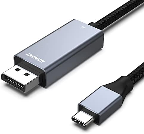 Benfei USB-C para DisplayPort Cable, USB tipo C para DisplayPort 3 pés Cabo [Thunderbolt 3 Compatível] Para MacBook Pro 2022/2021/2020,