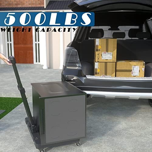 Caminhão manual dobrável do Antetek, carrinho de bagagem pesado com capacidade para 500 libras, carrinho de mão dobrável