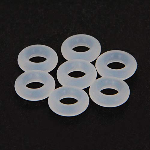 OTHMRO 30PCS White Silicone O-rings O-rings de vedação de vedação, Ring O-ring redondo 3x7x2mm para lavadoras de chuveiro