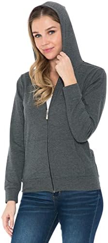 Ah Joeah Foment's Capuz Capel - Full Zip Up Slim Fit Top Top Lightweight Stretch Ative Yoga Workout Sweatshirt Pullover