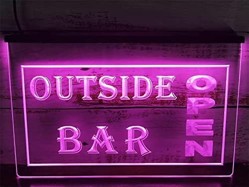 Dvtel aberto fora do bar de néon de néon Modelagem LED LEITAS LUMAS LUMAS LUZ