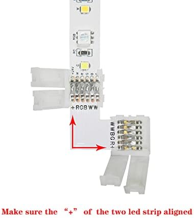 ENQIMAOYI 6PIN LED CONECTOR FIRE, CONEXTORES DE FORMA L/T CONEXTORES DE LEDS LEDS LED para 12 mm de largura RGB CCT Conector