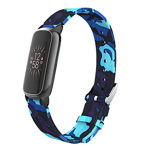 banda de tecido eieuuk compatível com fitbit Luxe/Luxe SE WatchBand, pulseira de tecido macio Substituição de pulseira de pulseira respirável e respirável para luxuos