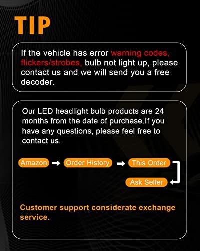 Toyuki H1 lâmpada de farol de LED, bulbo de led de LED H1 atualizado 8 CHIP CSP BRIME