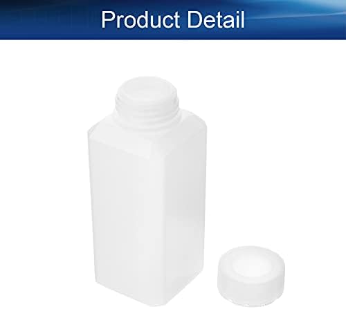 Bettomshin 5pcs garrafas de reagente de boca larga, 105x40x19.5mm/4.13x1.57x0.77 120ml PE Plástico Plástico garrafa de