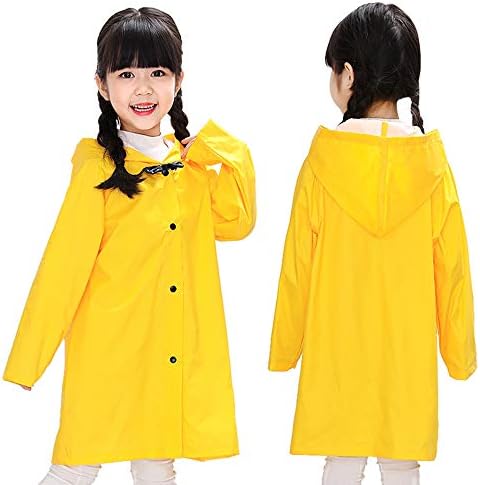 Casa -chuva com capuz de casaco de chuva para crianças amarelas para meninos meninos, crianças de chuva, trajes de cosplay de