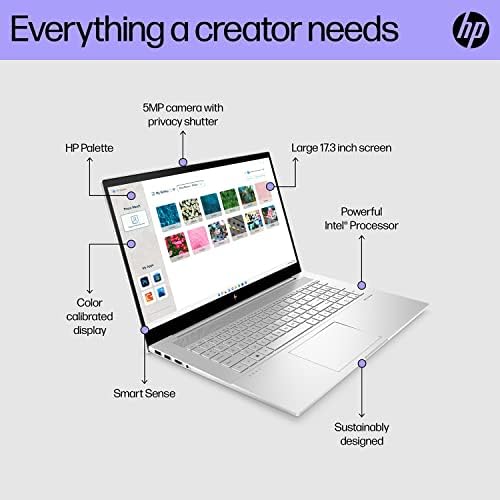 Laptop de Envy HP, tela sensível ao toque de 17,3 IPS, Intel Core i7-1260p, Intel Iris XE Graphics, teclado de retroiluminação, Wi-Fi 6, Long Battery Lifety, Audio by Bang & Olufsen, Win 11