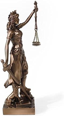 MAGICSCULP -A LADA ESTÁTUA DE JUSTIÇA - Grega de Deusa Romana da Justiça 12.9 polegadas Grau de Grade Collecurine