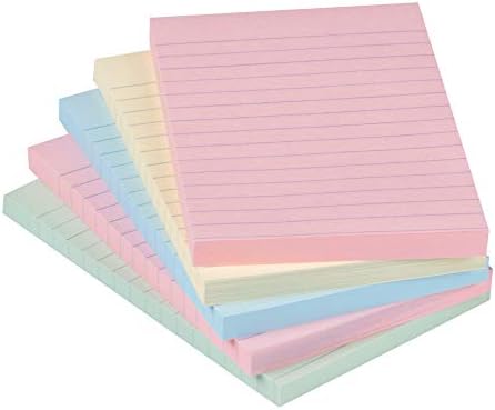 1InTheOffice Sticky Notes 4x6, lençadas de cor pastel de cor pastel de 4 x 6.