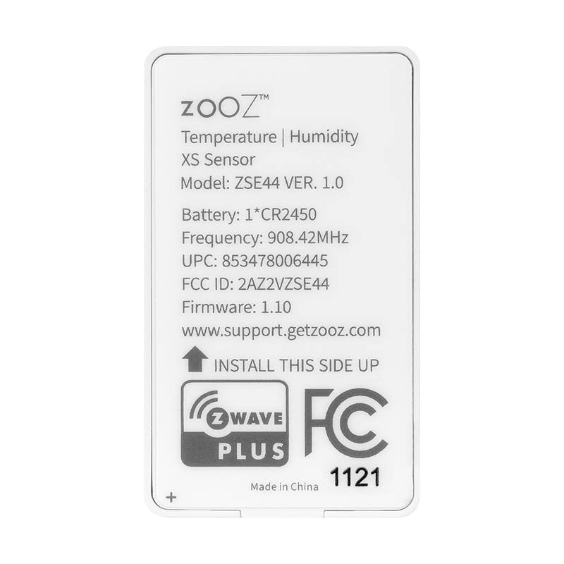 Zooz 700 Series Z-Wave Plus Temperature | Sensor XS de umidade ZSE44. Hub necessário. Compatível com SmartThings, Hubitat e Assistente de casa.