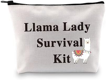 PXTIDY LLAMA LADY Sobrevivência Kit Alpaca Amante Presente Llama Makeup Bag Alpaca Padrão Bolsas Cosméticas Lidam Lady Lady