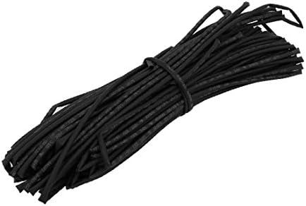 X-Dree calor encolhida por fio de tubo de fio Manga de cabo de 20 metros de comprimento de 2 mm de diâmetro interno preto (Tubo