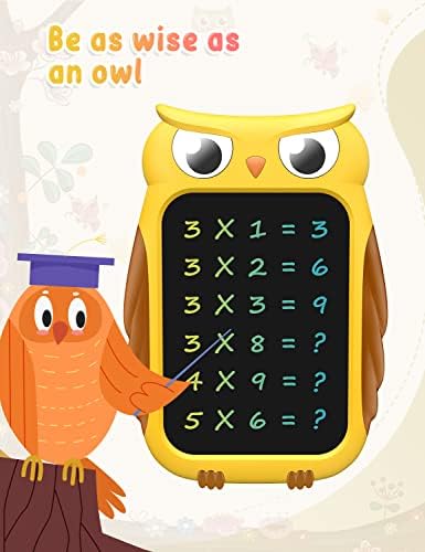 Teclet Tecjoe Owl LCD Tablet, 8,5 polegadas coloridas de tablet de desenho de placa de doodle colorido, almofadas de desenho