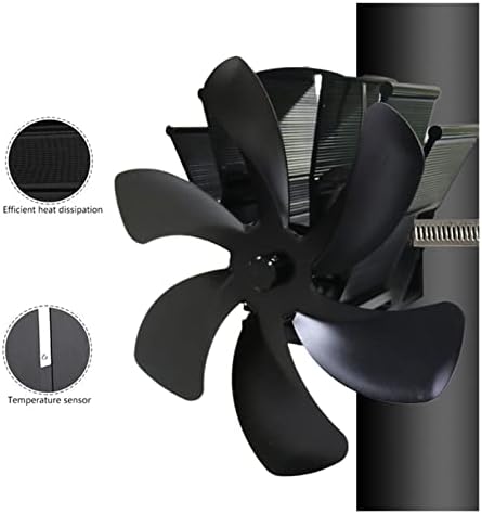 Syxysm 4/5/6 Fan de lareira Fã de fogão alimentado com ventilador de madeira queimador de madeira Distribuição de calor eficiente do ventilador de lareira e eficiência