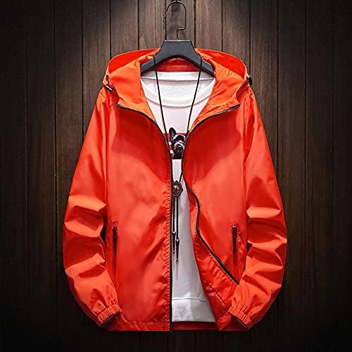 Jaquetas de chuva ymosrh para homens cor casual de inverno mais tamanhos de capuz zíper ao ar livre casaco esportivo de casaco esportivo