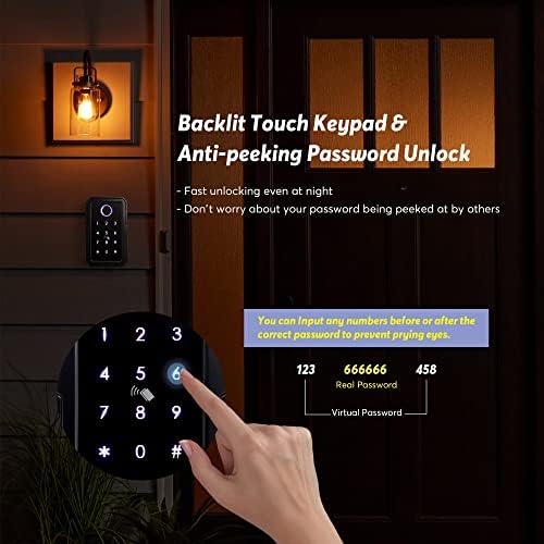 Bloqueio de caixa inteligente, chave de travamento da tecla Catchface 5 em 1 Bluetooth Lock Box Support Ttlock e compartilhe