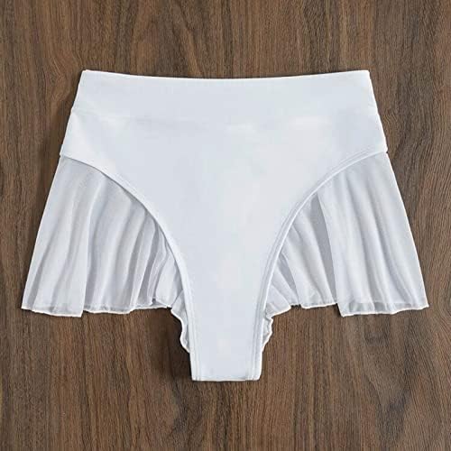 Tire -maiô de biquíni de calcinha para mulheres Quick Dech Solid Color Bottom Boardshort Athletic Casual Ruffle Bathing Shorts