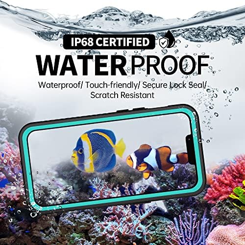 Beastek iPhone 14 capa à prova d'água, caixa de poeira à prova de choque subaquática, série FSN com protetor de tela embutido com