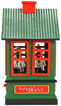 Gretd Christmas Wooden Carousel Box Box House Decorações Fool de design criativo rotativo para casa Decoração de festa de escritório