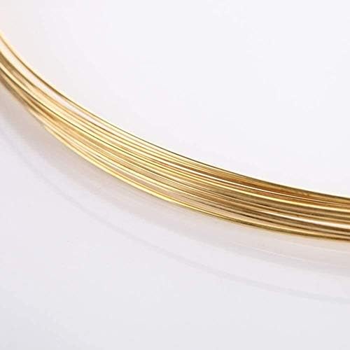 Fios de latão Yuesfz 3m/9,84 pés de cobre nua linha sólida H62 Cu Metal Wire para Acessórios para jóias artesanais DIY Fio de latão
