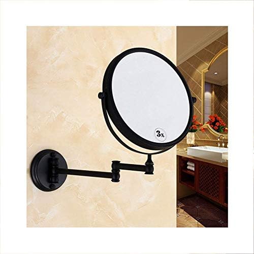 Espelho de banheiro espelho de maquiagem montado na parede de 3x, 360 ° Glipled Glipled Glipled Dobing para vaidade do hotel