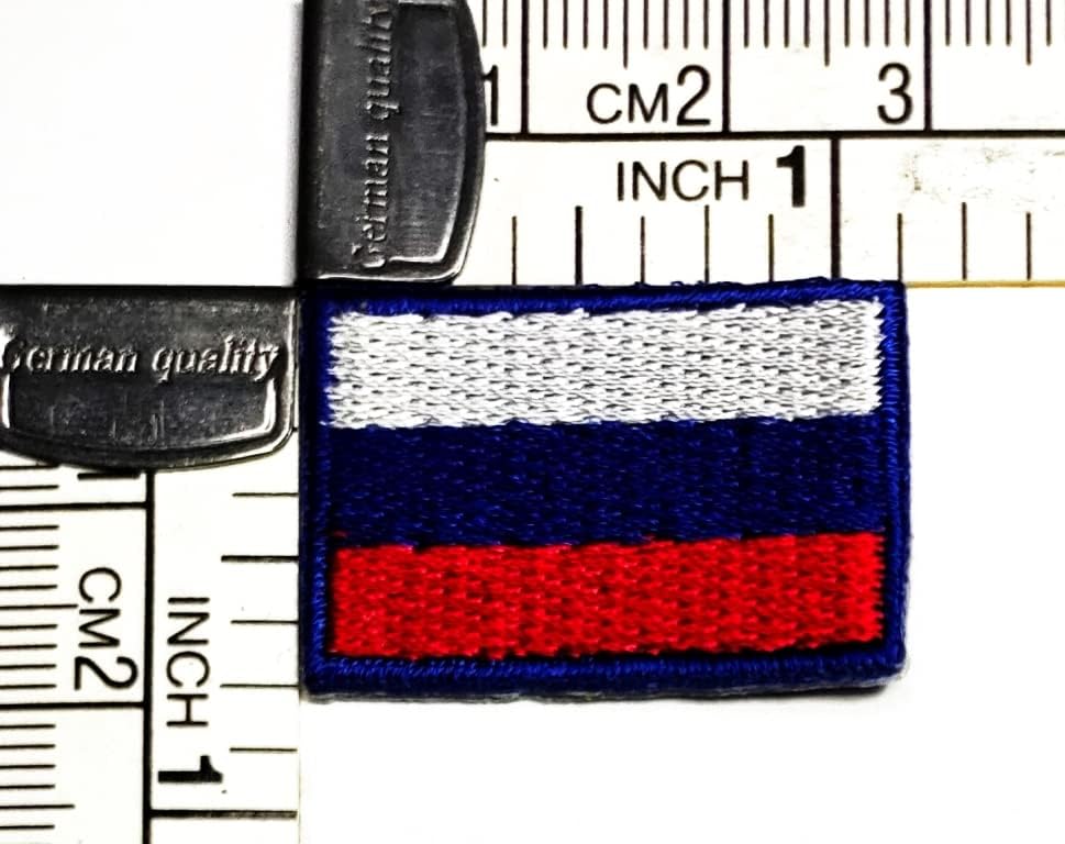 Kleenplus 0,6x1,1 polegada. Mini Bandeira da Rússia Patch Militar Tactical Flable Figurino uniforme costurar ferro em patches