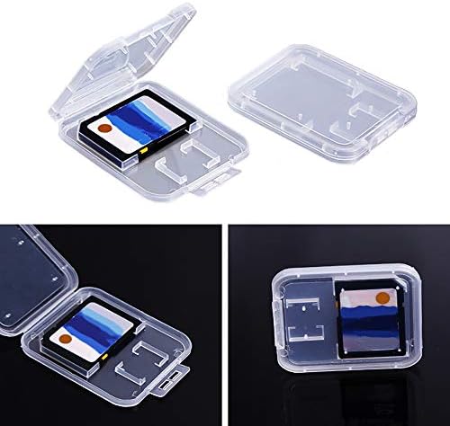 10pcs transparente de caixa de memória de plástico compatível com o cartão T-Flash T-Flash SD Micro SD