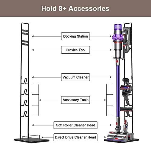 FOHO Vácuo Stand para Dyson, suporte de suporte de armazenamento de metal estável para Dyson Handheld V6 V7 V8 V10